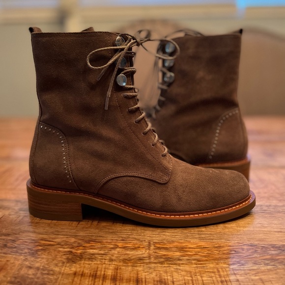 Aquatalia Ali Suede/Stud High Ankle Boot - Picture 5 of 9